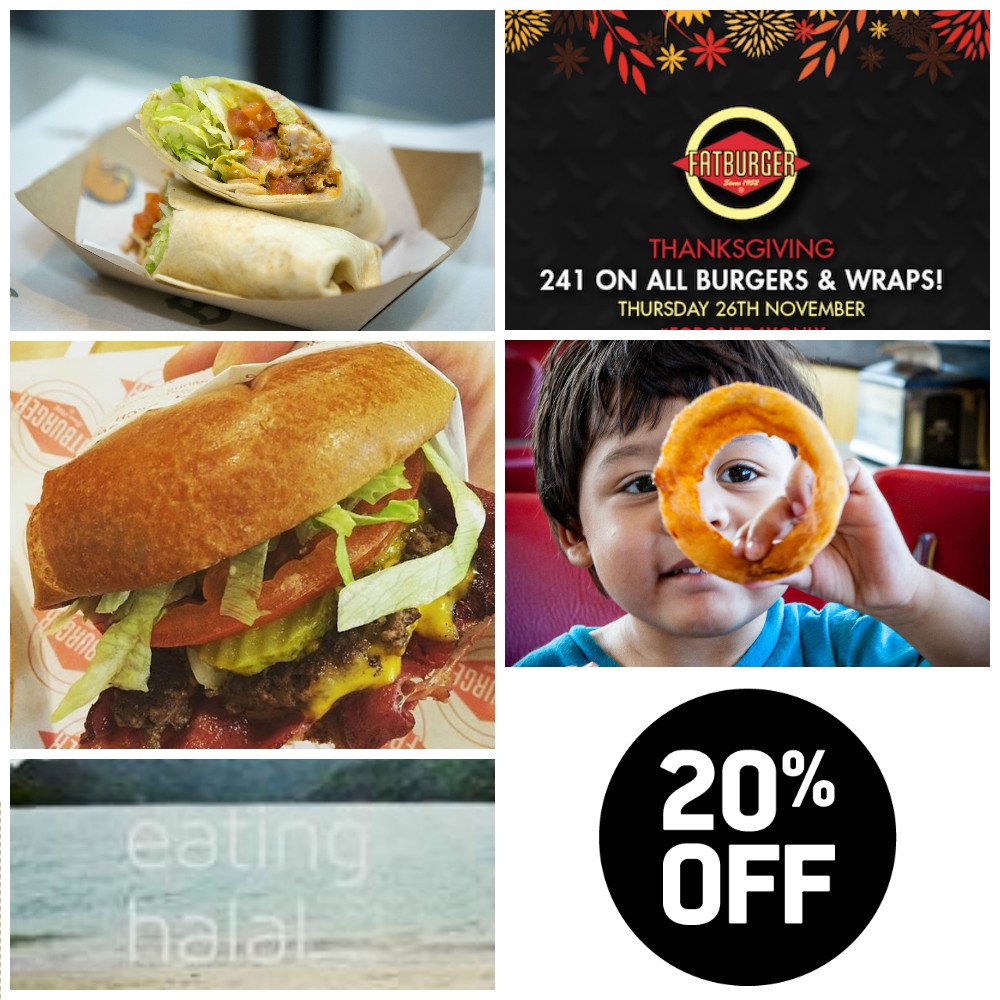 halaleatout's tweet photo. 20% off @FatburgerUK + 241 next Thurs!
#EatingHalal20 is all you have to say at the till Mon until Wed 
#halaleatout https://t.co/fBKBhZ0tak