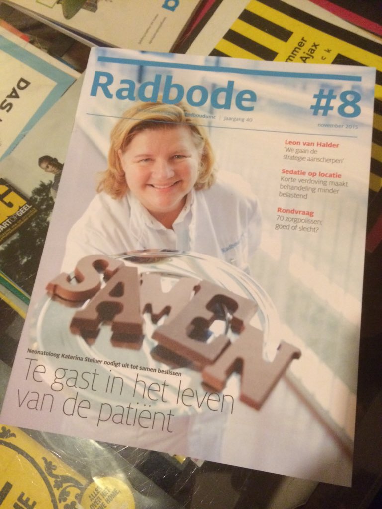 Eerdna026's tweet photo. Dat is fijn thuiskomen na vakantie, mooie Radbode: vorm en inhoud. #radbode #radboudumc https://t.co/wuiXB4BGr1