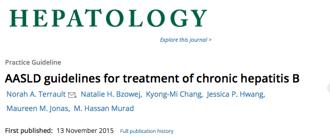 Hepatology Journal New 15 sld Guidelines For Treatment Of Chronic Hepatitis B Liver15 sldnews T Co T3ke5dn9uo T Co Mzg26kpz0q