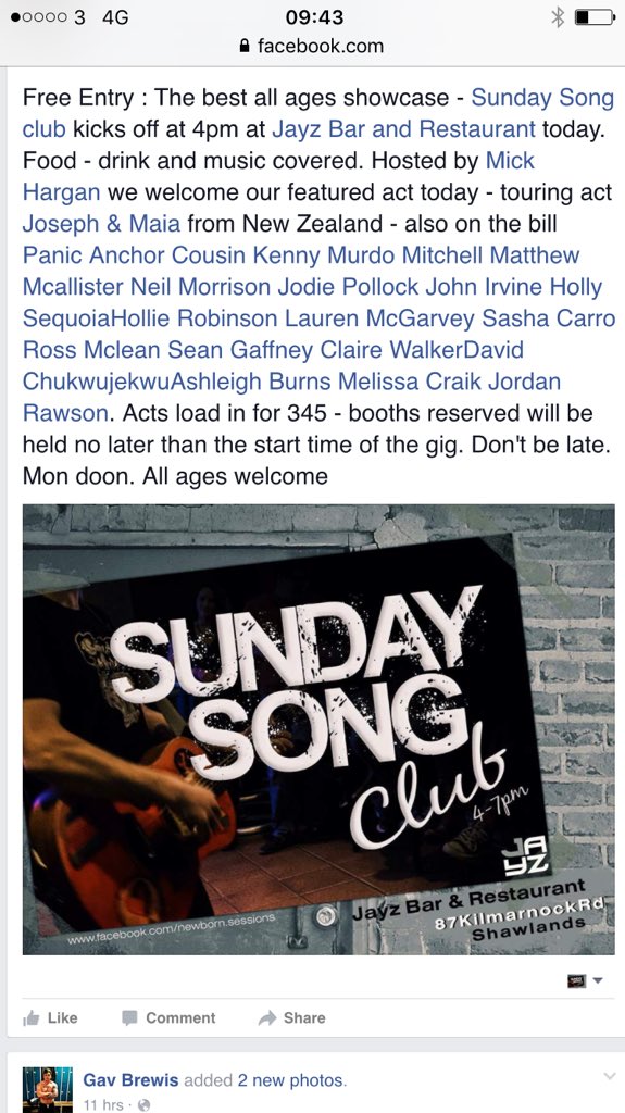 mickhargan's tweet photo. @Jayz_shawlands today from 4. All ages welcome https://t.co/R4ClCkd5Fy