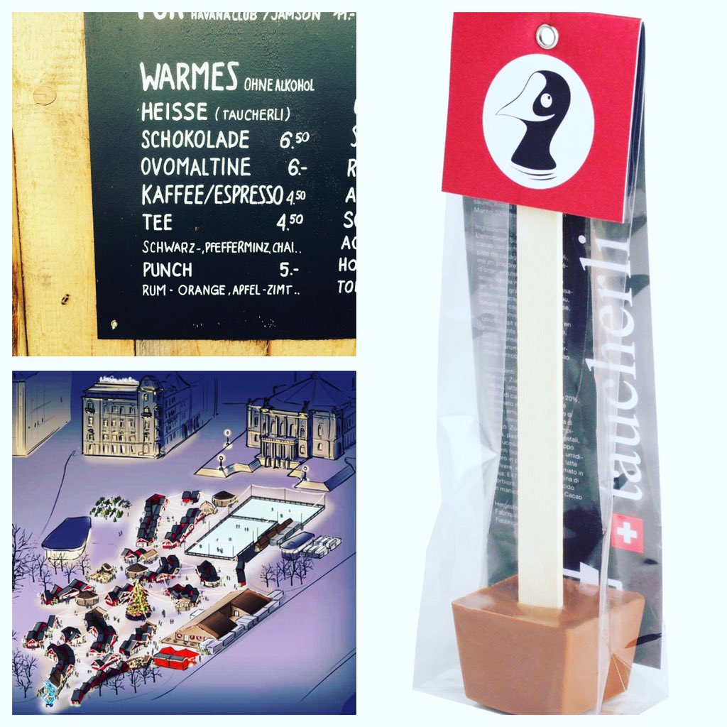 Get our #hotchocolate at the #weihnachtsdor in #Zurich at every single bar and in the super cozy chalet