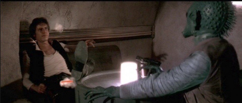 jerrluman's tweet image. #RejectedResearchProjects Who really shot first?