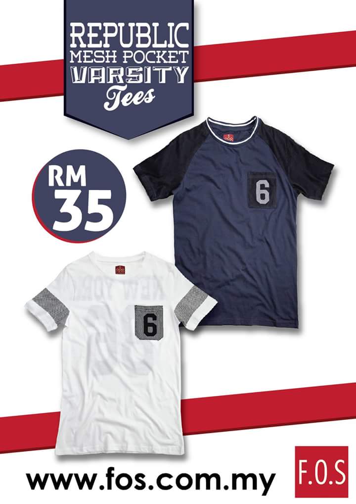 FOSmalaysia's tweet photo. #MeshPocket #VarsityTees RM35 each. Order here https://t.co/1RRz1XeSLO. #tee #tshirt #VarsityTshirt #mesh #PocketTee https://t.co/BTXNCUhxOl