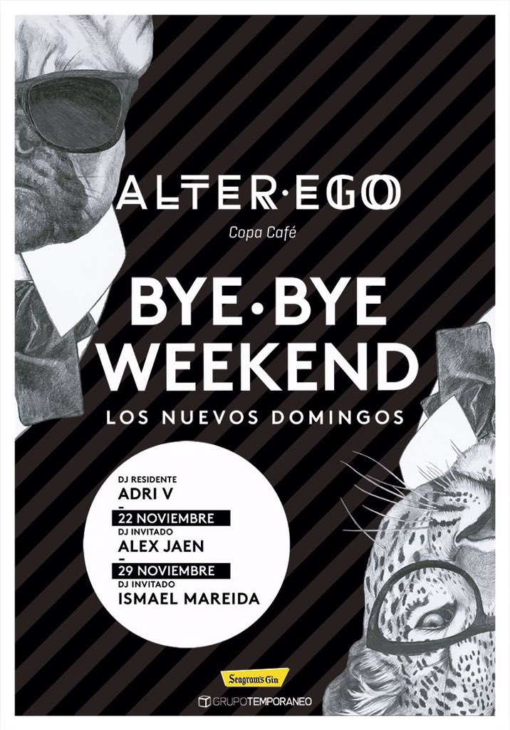 AlexJaenDj's tweet photo. Esta tarde toca @alteregocopas 
#ByeByeWeekend 
#LosNuevosDomingos https://t.co/In0ztN1rbt