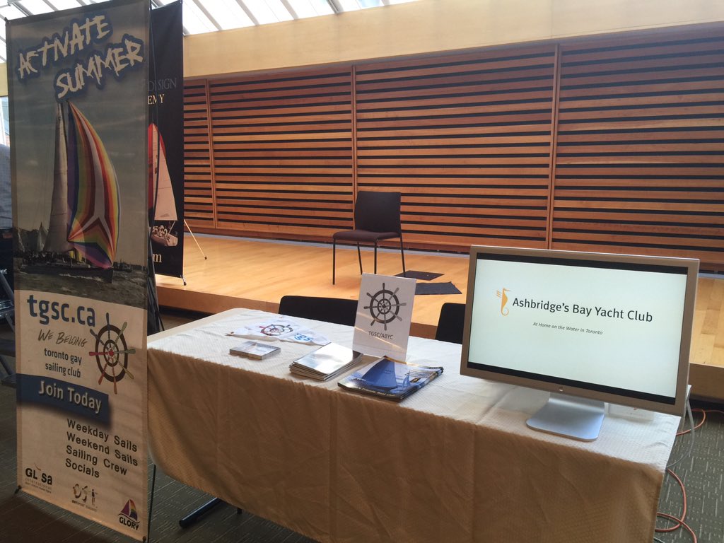 TOgaysailing's tweet photo. @OntarioSailing @ABYCToronto @TOgaysailing @sailingfanatics @getonthewaters Club and Boat show now open! https://t.co/Nfqd4ALpkl