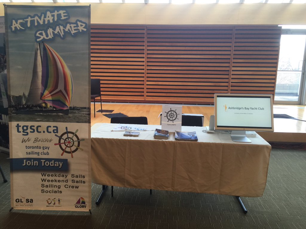TOgaysailing's tweet photo. @OntarioSailing @ABYCToronto @TOgaysailing @sailingfanatics @getonthewaters Club and Boat show now open! https://t.co/Nfqd4ALpkl