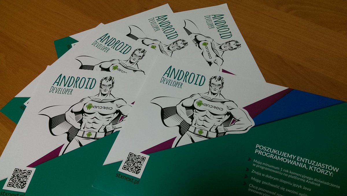 bkosarzycki's tweet image. #stxnext Android developer opportunity. Leaflets++