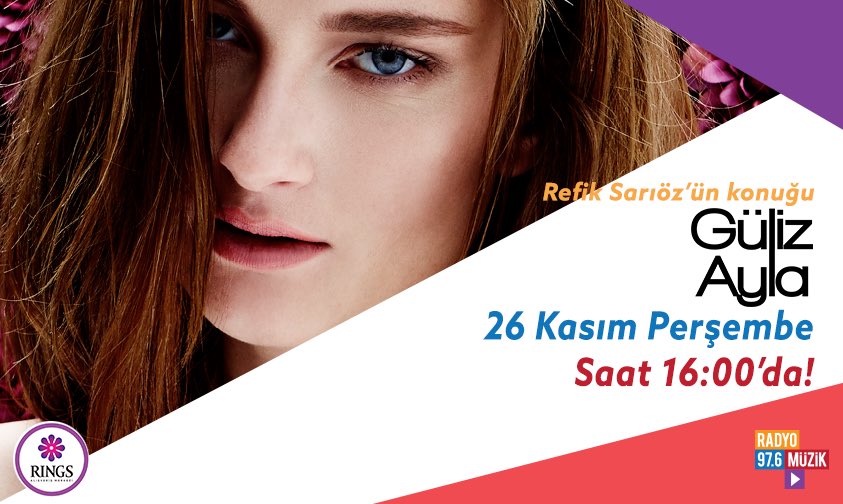 Güliz Ayla, 26 Kasım Perşembe Refik Sarıöz'ün konuğu; kaçırma!@gulizayla <a href="/refiksarioz/">refiksarıöz</a>