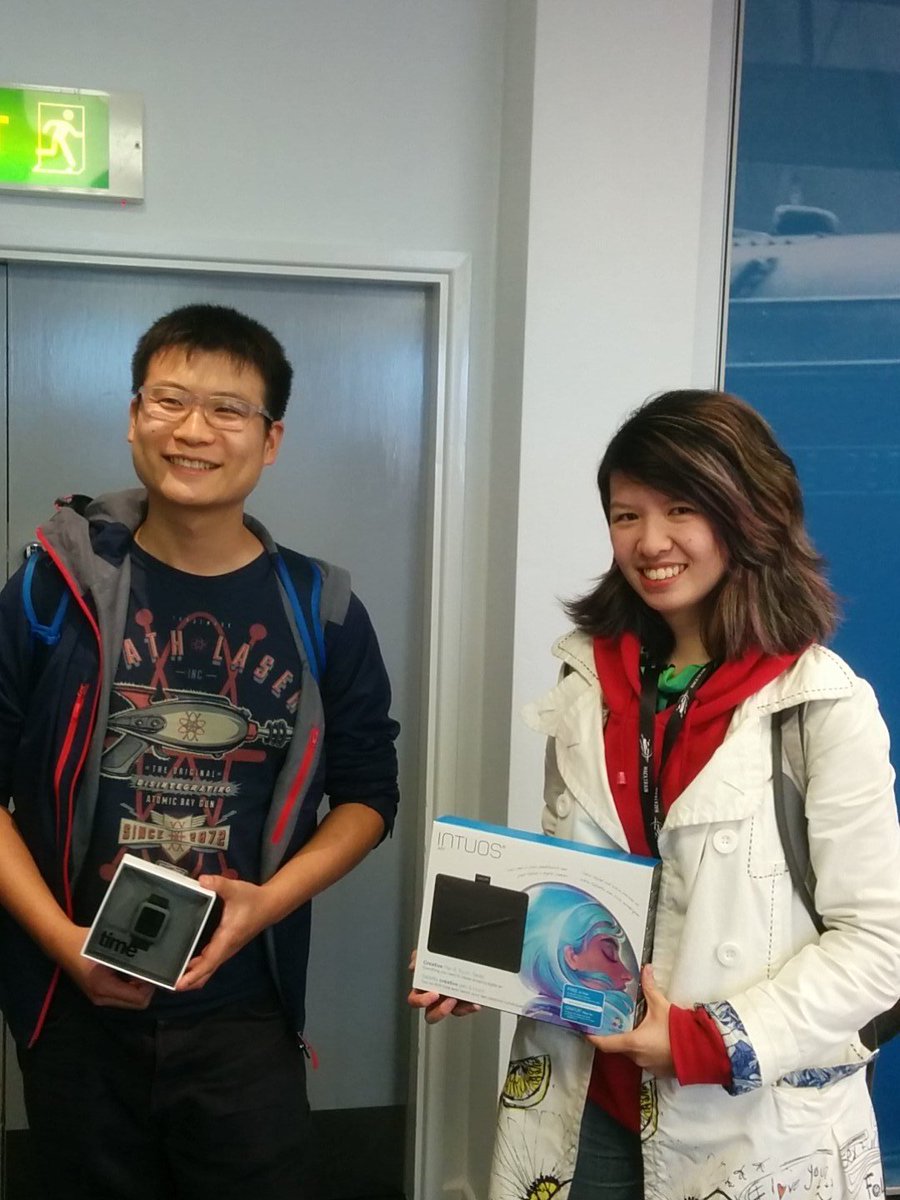 takaloy's tweet image. Best developer Tom and best designer @cazminah of #SWTHackTrain #hacktherails