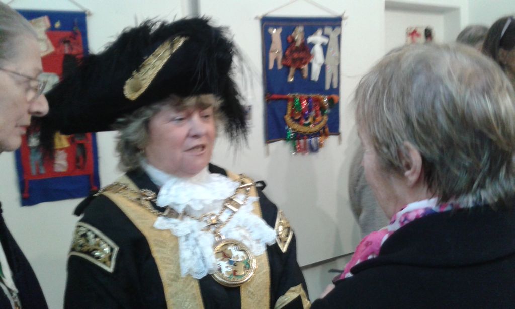 DevonGrapevine's tweet image. Our @LordMayorExeter at our #changingfashion exhibition funded by @heritagelottery