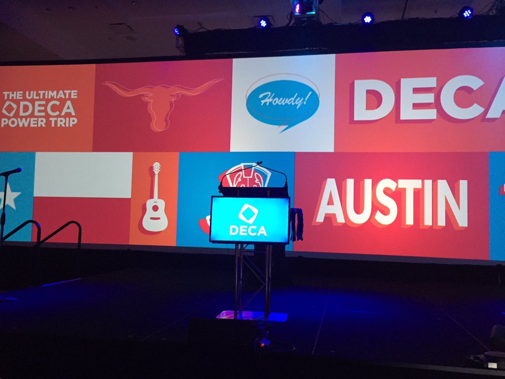 CentralHSDECA's tweet photo. Waiting for the Closing Ceremony to start. #DECAPowerTrip #bedecasocial #BeEpic https://t.co/xX1pn9gv5p