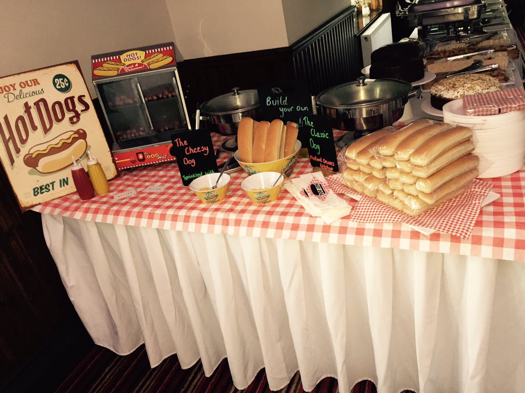 relishbistro's tweet photo. @AigburthPHall looking amazing for today's christening! #liverpoolvenue #catering #hotdogtable https://t.co/ONLC2rRnyL