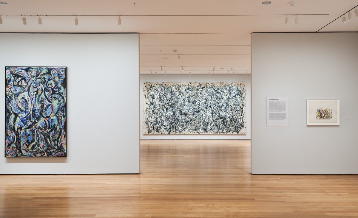 MuseumModernArt's tweet photo. "Jackson Pollock: A Collection Survey, 1934–1954," featuring over 50 works, opens today. https://t.co/d9yHnNYTe6 https://t.co/EGe7IqeAWO