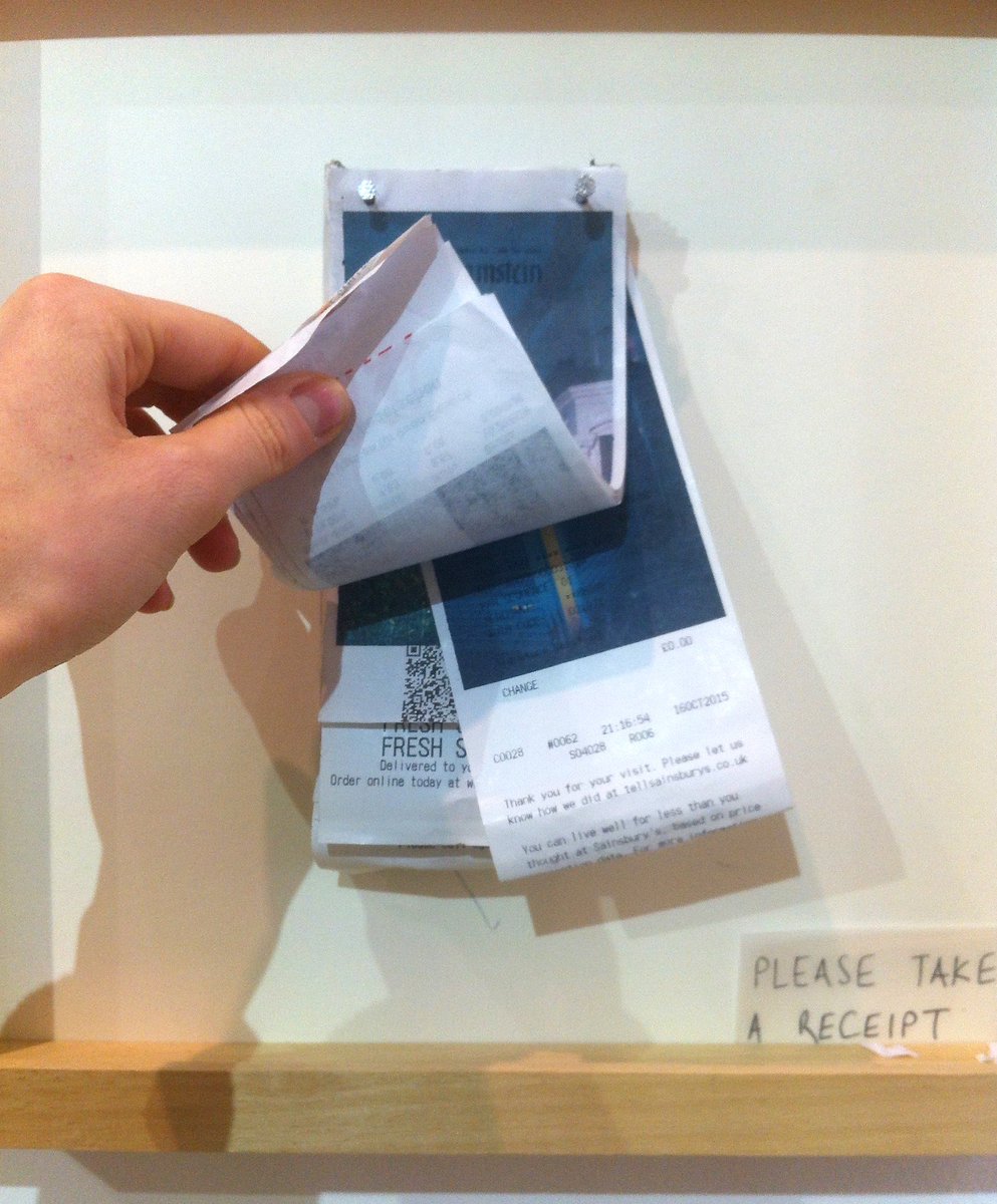 CreativeGuildUK's tweet photo. Moments of Consciousness by Chen Yao. Audience encouraged to take a receipt, with the artwork printed on @lccmap15 https://t.co/EFsxfXansz