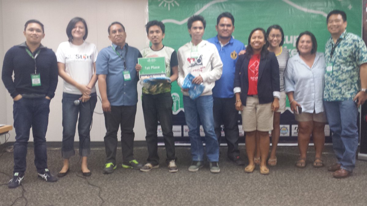 swdvo's tweet photo. GetMyWeather, an IOT for getting accurate robust &amp; realtime weather information, takes 1st place spot. #SWDavao2015 https://t.co/nAJ7F7bKQF