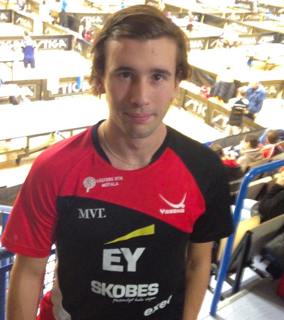 MVTSport's tweet photo. Västers Mathias Johansson har 8-2 i matcher inför sista matchen i Top12. #Väster #Bordtennis #Motala #riksfinal https://t.co/69u74fMLuO