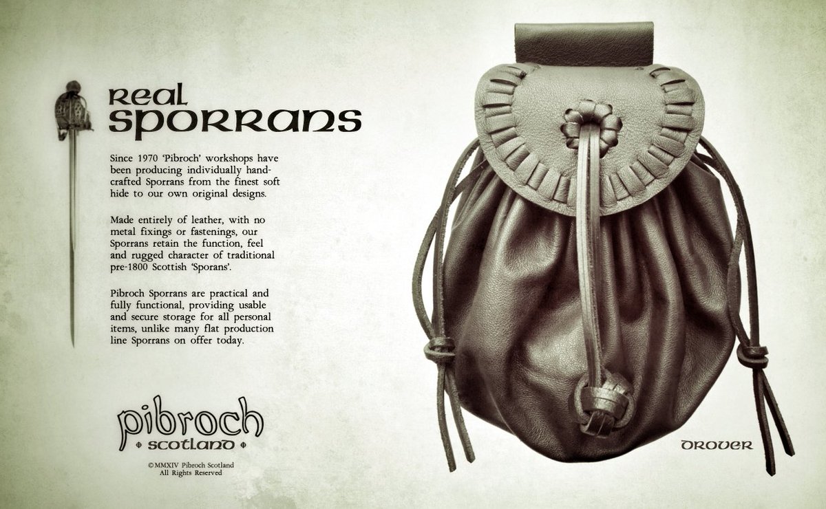 Another review! 'Pibroch Sporrans are the finest on the planet. The leather is exquisite,the craftsmanship flawless'
