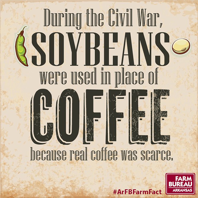 During the #CivilWar, #soybeans were used in place of coffee b/c real #coffee was scarce - sot.ag/4y3nQ