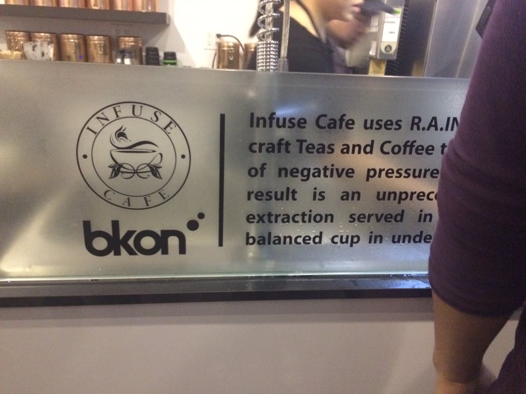 MoVernie's tweet photo. #InfuseCafe also uses #Bkon, a high tech machine that uses "Reverse Atmosphere" process to bring the flavour out https://t.co/rucGL0vh5I
