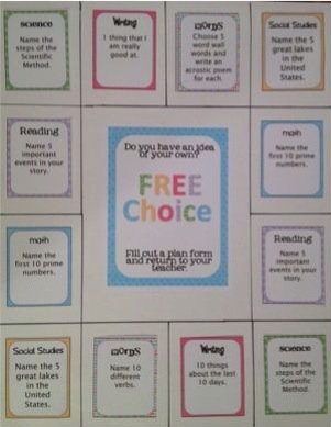 bmorris979's tweet photo. Life size choice board for students when they are finished with their work https://t.co/QDMBiL87m1