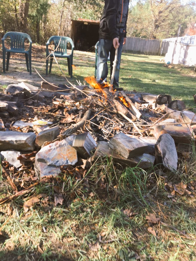 Some campfire fun ft a kid.