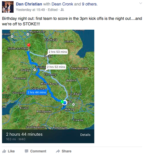 wantmybet's tweet photo. This guy had a pretty sick idea for a birthday night out... #SCFC #WantMyBet https://t.co/sHOYspYkoj