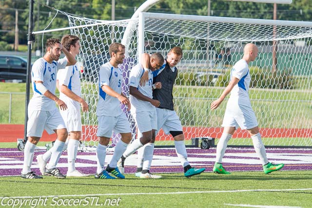 SoccerSTL's tweet photo. The @RockhurstSoccer team plays Ft Hays State for a spot in the D2 Final 4 TODAY at 1pm > https://t.co/rjI6aqczU7 https://t.co/oCDVUmqszz