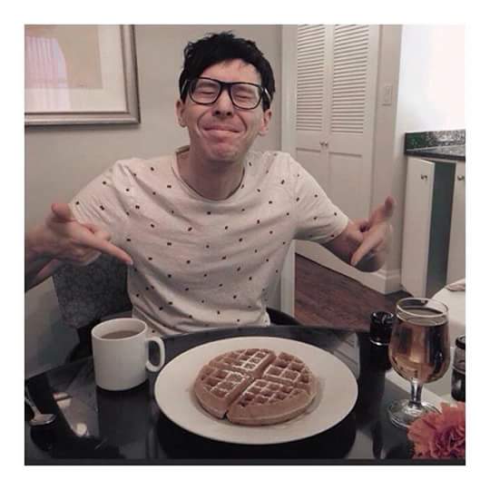 Waffles and coffee😁