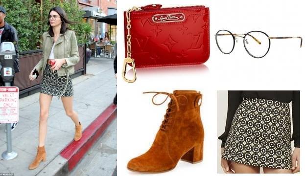 Kendall Jenner Out and about Louis Vuitton Key Pouch in Cherry ❤ liked  on Polyvore featuring bags, wallets, red wall…