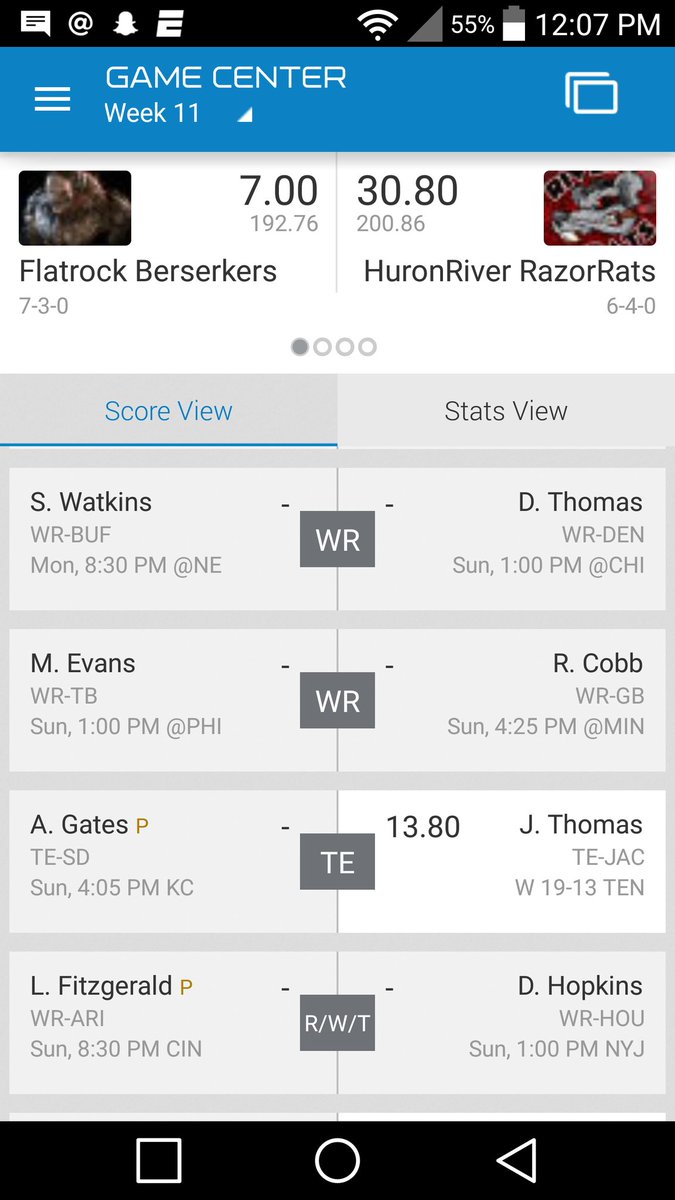 WonderBrad007's tweet photo. @fantasyreport1 @NFLfantasy going to be a meat grinder #keepingmy1stplace https://t.co/73iTpRZ9MJ