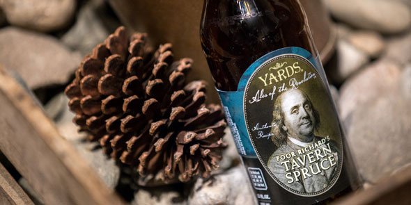 yardsbrew's tweet photo. The #pinecone doesn't fall far from the spruce tree. #getspruced #alesoftherevolution https://t.co/UautCmtXoT
