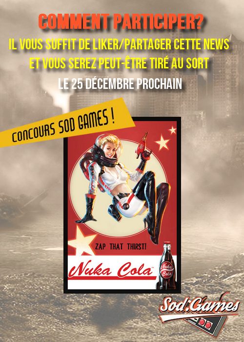 CONCOURS <a href="/SodGames/">SOD GAMES</a>  
Fan de Fallout? Aime &amp; Partage ce superbe Poster Nuka Cola !
facebook.com/sodgames.belgi…