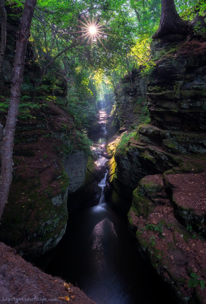 globeshots's tweet photo. Light bursts through the trees onto the falls of Skillet Creek, Wisconsin | Photo by https://t.co/bZcbV6XxVp