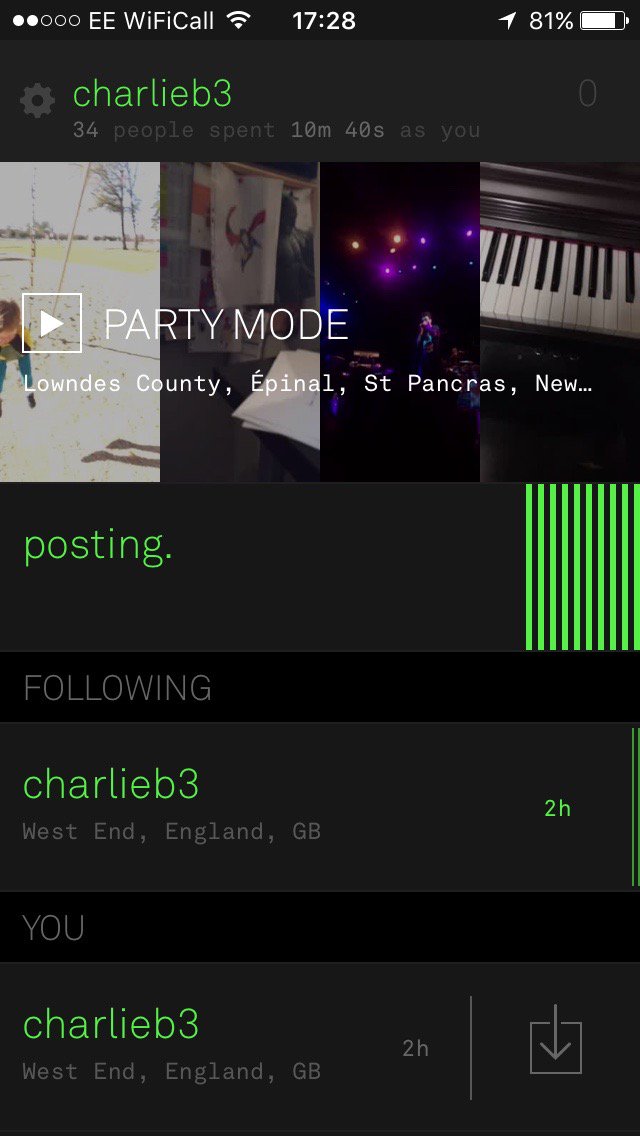 CharliexBarker's tweet photo. @CaseyNeistat @bemeapp Why are they not posting, restated the app and everything? https://t.co/dhsCoGbyok