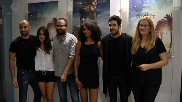 antena3com's tweet photo. Así reaccionan los protagonistas de #PalmerasEnLaNieve (@atresmediacine) al ver la película https://t.co/mE1tkXuqfW https://t.co/crrgxKKrPb