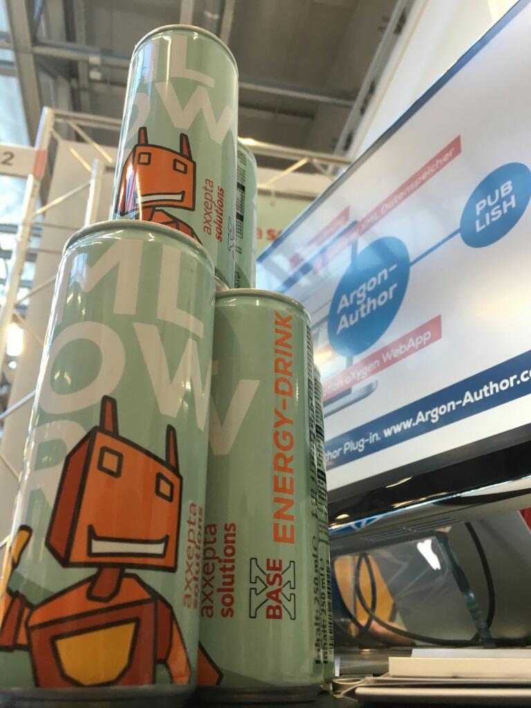 mgaerber's tweet image. There&apos;s one box left of our #XML power drink. Let me know if you want some! #tekom15