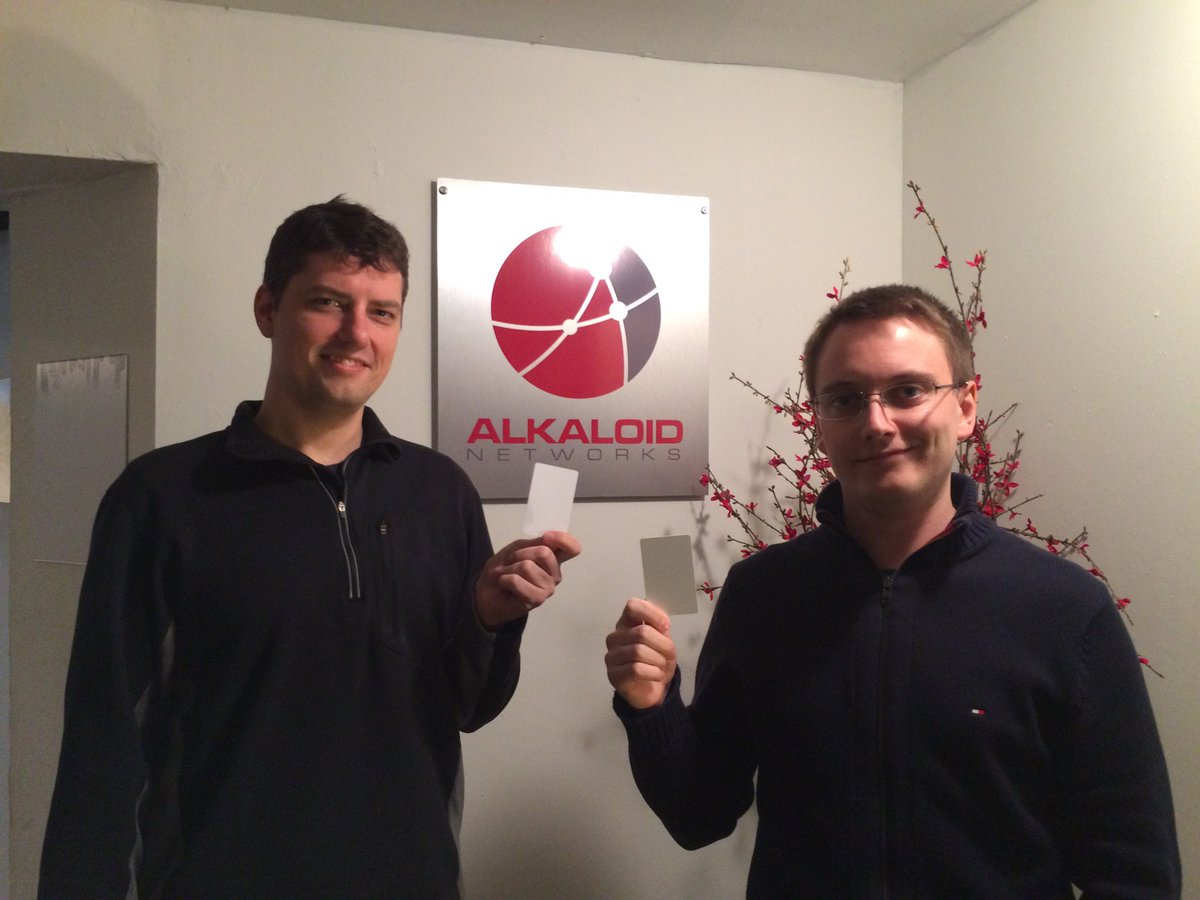 RT <a href="/alkaloidnet/">Alkaloid Networks</a>: Very exciting! <a href="/BKlang/">Ben Klang</a> &amp; <a href="/BLangfeld/">Brook Zero</a> got the new card locking software (and hardware) working.