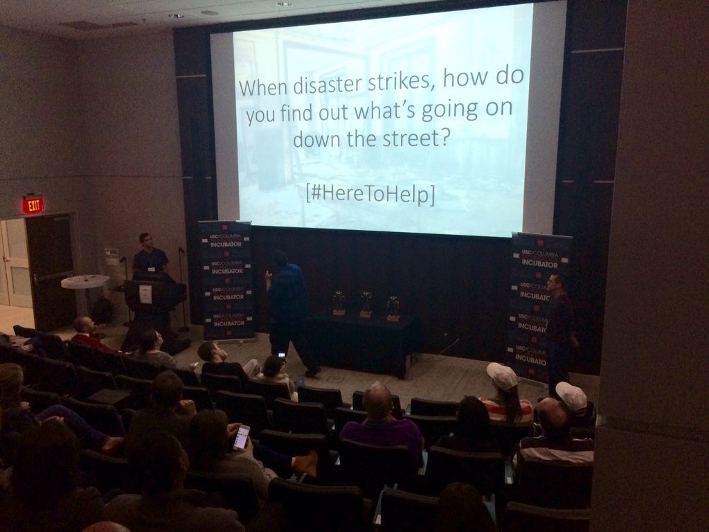 SWColaSC's tweet photo. Crowd sourced info to help in emergencies @musicm122 @StartupBattle #colagew #GEW2015 https://t.co/U1PtxcA76R