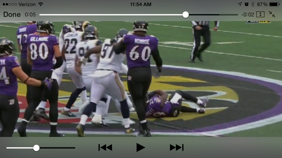 willtheyplay's tweet photo. Get well soon, Justin Forsett. Season ending injury. What do you think @ProFootballDoc ? #nfl #ravens https://t.co/Q8hznkBu1B