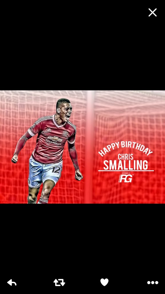 The Rock!! # Happy Birthday to Chris Smalling the best CB in the EPL!! 