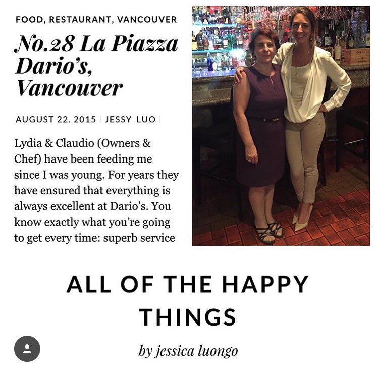 aothappythings's tweet image. #AllofTheHappyThings No.28 @LaPiazzaDario #Vancouver's most #authentic #Italian experience: ow.ly/2bwoZX