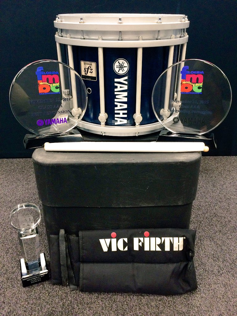 WHSRegiment's tweet photo. Thanks to @YamahaPerc and @vicfirth for helping us earn the FMBC Class 3A High Percussion award two years in a row! https://t.co/RyHDdOCvyQ