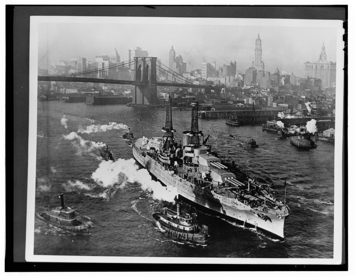 What Did Brooklyn Bridge  and USS ARIZONA Look Like  in 1918 