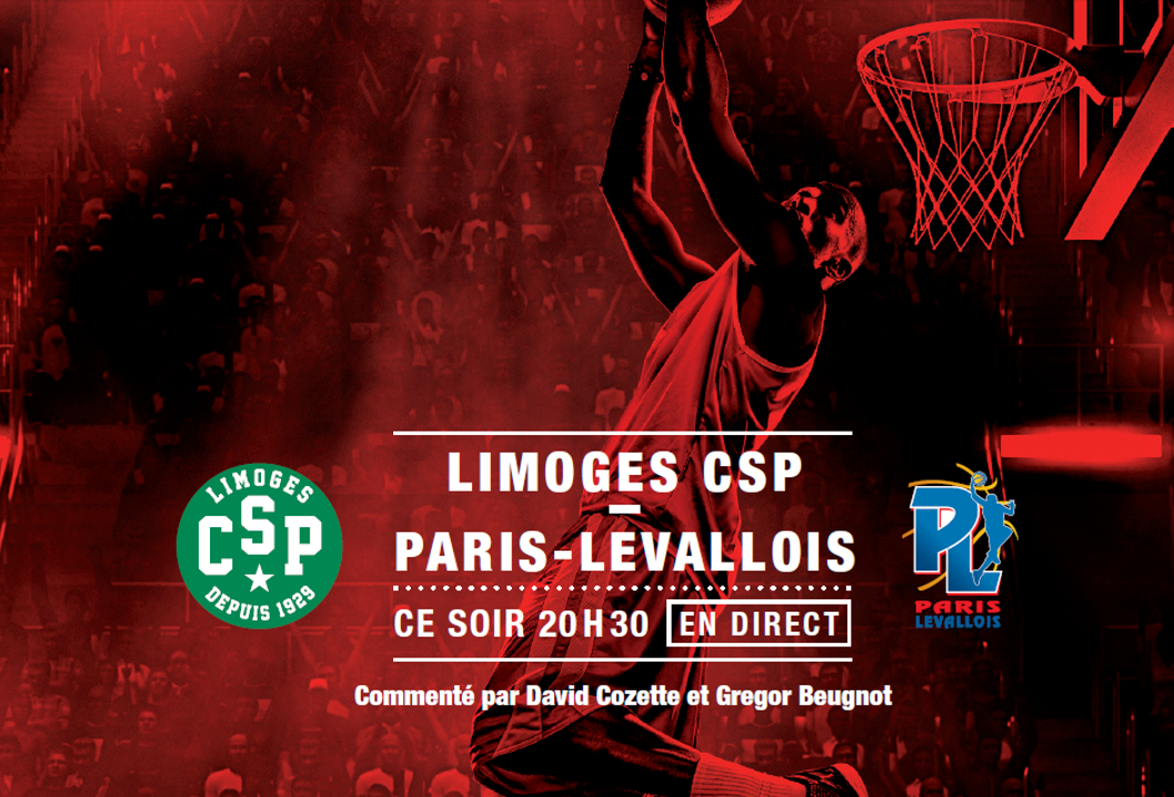 RomainSochas's tweet photo. .@limogescsp / @ParisLevallois1 en ce moment sur @lequipe21 - @DavidCozette & Greg #Beugnot au com. Cc @LNBofficiel https://t.co/NuEJg1Sgen