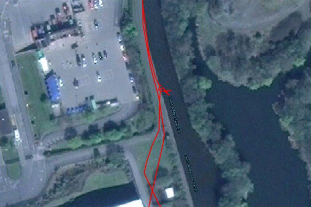 cyclingweekly's tweet photo. Cyclist’s tumble into canal captured on Strava | https://t.co/kNG031RN1U https://t.co/7fGADO50u8