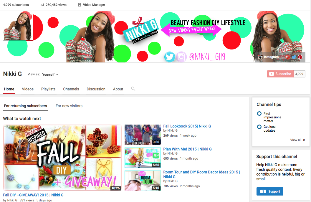 Nikki_G119's tweet photo. One more subscriber..! haha #youtube #beautychannel #beautyguru https://t.co/eZ5K6x1y9e
