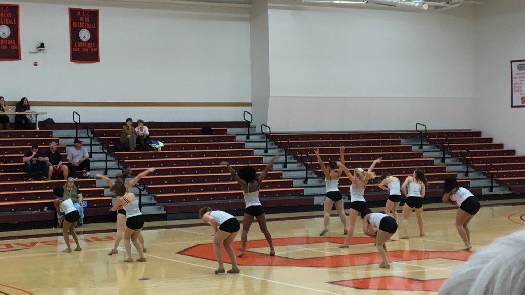 SU Dance Team entertains at the women's championship game of the Pepsi Tip Off Tourney.  Thank you dancers!