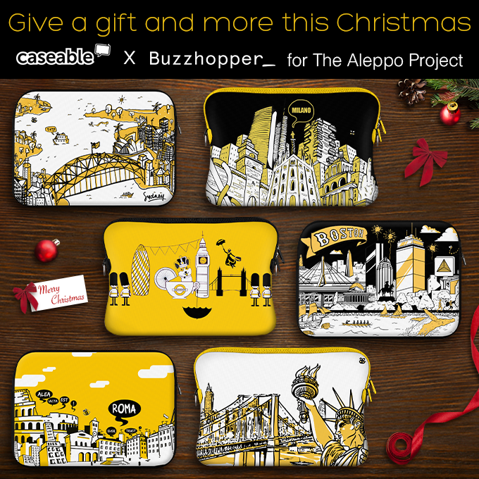 buzzhopper_'s tweet photo. Help Syrians this Christmas. Give a gift and more with @caseable & #buzzhopper #actglobalsupportlocal #aleppoproject https://t.co/aY5vl9jYNQ