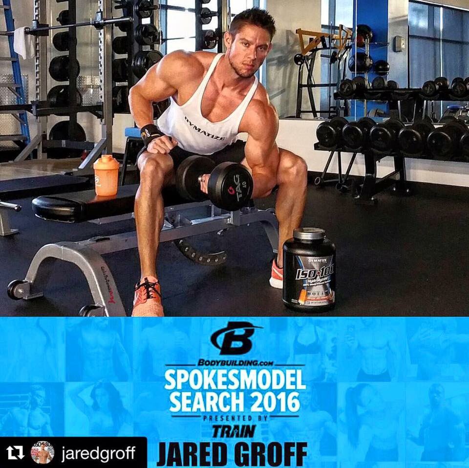 dymatize's tweet photo. Last day! Vote for Jared Groff now! https://t.co/XfIqXhBB3F #bodybuildingspokesmodel #teambodybuilding https://t.co/DTOYbJPVlg