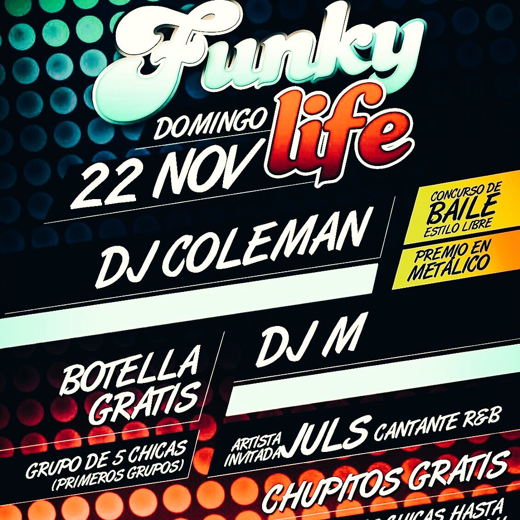 FunkyLifeMadrid's tweet photo. No te quedes delante de la pantalla, vive un domingo diferente. #chicas entrada gratis! #DBT10GH16 https://t.co/Aw1oYLT6WW